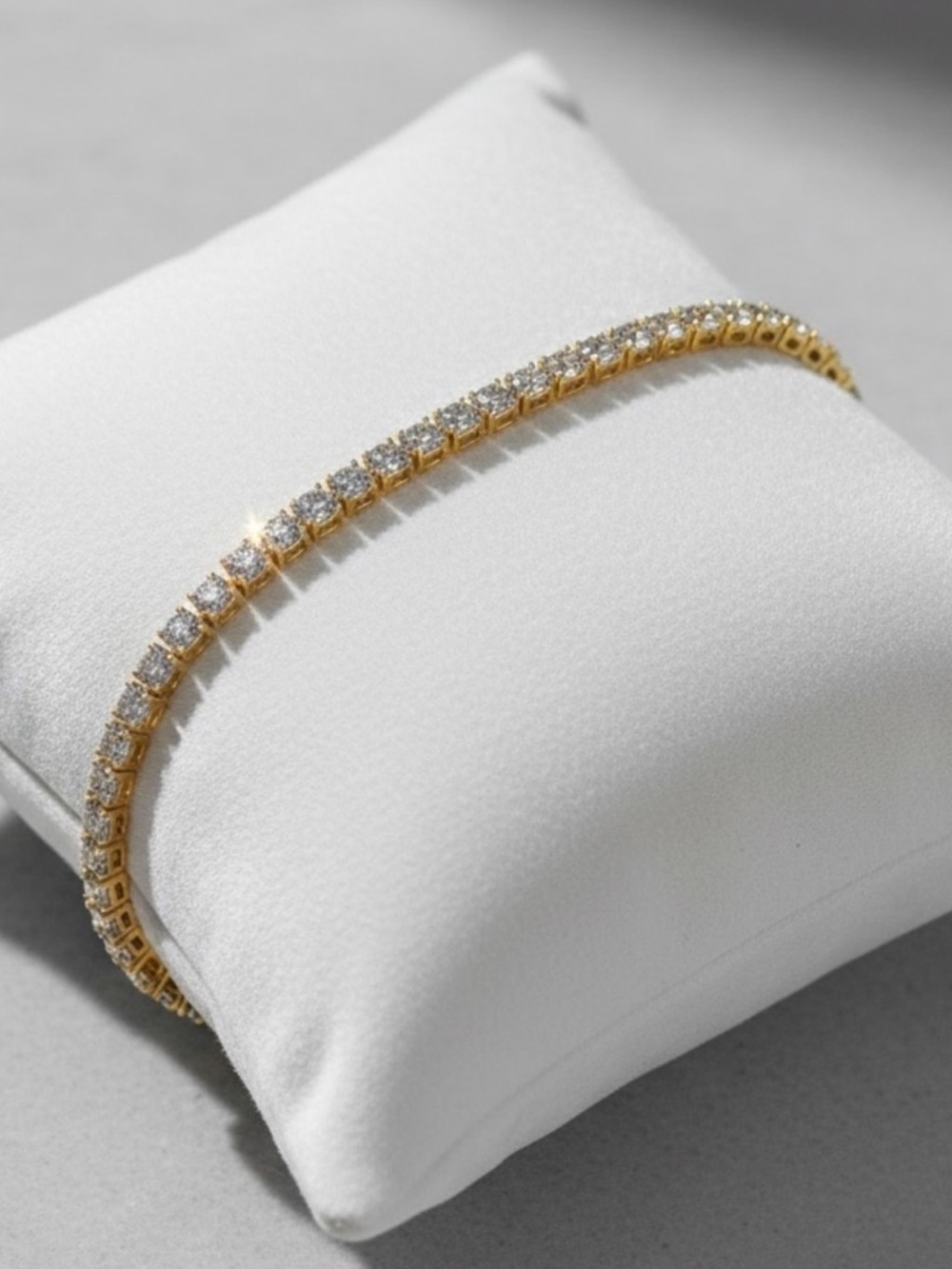 18K Gold Plated, 11.7CTW Moissanite Tennis Bracelet